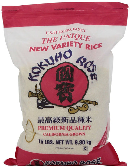 Kokuho Rose Rice 15 Pound 红国宝 15lb 特价